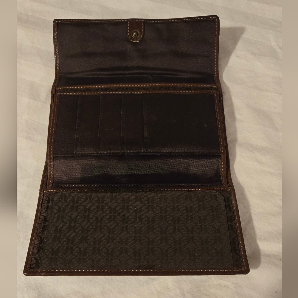 Vintage Fossil Patchwork Trifold Wallet/Checkbook… - image 6